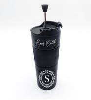 Kişiye Özel French Press Özellikli 450ml Çelik Termos
