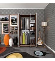 Kenzlife gardırop 3 kapılı kapaklı guzmanya cvz 173*90*42 gardolap dolap ofis (Karışık)