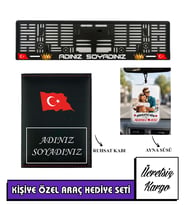 İSİMLİ PLAKALIK KİŞİYE ÖZEL ARAÇ PLAKALIK-RUHSAT KABI-Dikkatli Sür AYNA SÜSÜ DRİVE SAFE