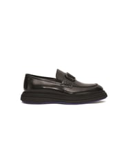 Luciano Bellini C22805 Erkek Loafer Ayakkabı - SİYAH RUGAN