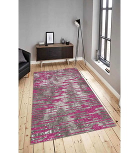 Dijital Baskılı Yıkanabilir Kaymaz Modern Renkli Salon Halısı Mutfak Halısı Yolluk ND-HY-884 (Pembe)