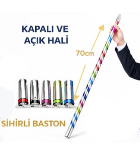 Sihirli Açılır Baston - Mendilden Bastona İlizyon Oyunu (70 Cm)