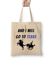 Texas Quote Vintage Retro Bez Çanta Uzun Saplı
