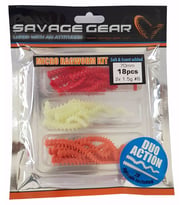 Savage gear Lrf Ragworm Kit 18+2 Adet (UV-Red-Pink-Glow)