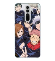 Redmi Note 8 Pro Uyumlu Jujutsu Kaisen Tasarımlı Şeffaf Telefon Kılıfı