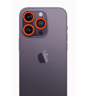 İphone 12 Neon Fosforlu Kamera Lens - Turuncu