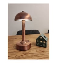 mylights  pilli led abajur gece lambası masa üsüt abajur cafe retorant abajur  bakır eskitme kaplama