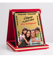 Kırmızı Kadife Plaket Aile-0008
