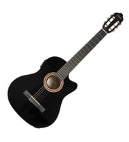 Valencia Vc104tcebk Elektro Klasik Gitar 4/4 Siyah Sap Çelikli