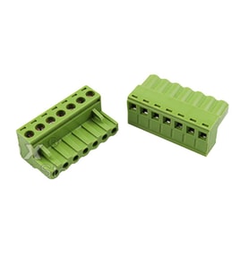 7 Pin 5.08mm Dişi Geçmeli Klemens  Yeşil