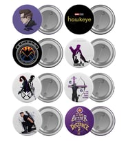 Hawkeye Çanta Rozeti Seti 8 Adet En Büyük Boy 5.8cm İğneli Broş