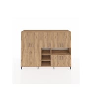 Hyperion Dolap 13 Raflı 7 Kapaklı 220x44x163 Çam-Çam