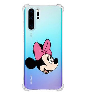 Huawei P30 Pro  Köşe Korumalı Antişok Kapak Minnie Mouse Tasarımlı Şeffaf  Kılıf