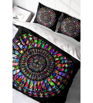 Nevresim Takımı %100 Doğal Pamuk Çift Kişilik 3d Digital Mandala 4