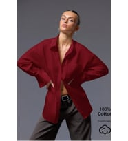Kadın Oversize Gömlek Uzun Kollu Basic Salaş Kesim Poplin Trend Şık Günlük Gömlek