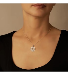 Kişiye Özel 925 Ayar Gümüş Tasarım Mandala Kolye