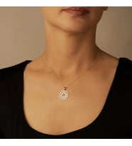 Kişiye Özel 925 Ayar Gümüş Tasarım Mandala Kolye