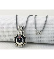 Ayyıldız Tasarımlı Ortası Dönen 925 Ayar Gümüş Kolye