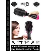 #FönTarağı 1200W 4 Vitesli Kademeli Hava Üflemeli Isı Ayarlı 2.5m Kablolu Saç Düzleştirme Fön Tarağı