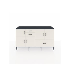 Kronos Konsol 5 Raflı 3 Çekmeceli 5 Kapaklı 176x59x99 Antrasit-Aytaşı