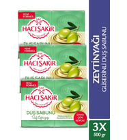 Hacı Şakir Zeytinyağı Gliserinli Saf Zeytinyağı Duş Sabunu 4x125 gr x 3 Adet