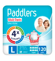 Paddlers Yetişkin Hasta Emici Külot Bez Large 120 Adet