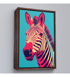 Çerçeveli Zebra Tablosu (Altın)