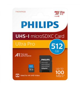 PHIIPS 512GB MICRO SDXC 100 MB/S C10 FM51MP65B/00