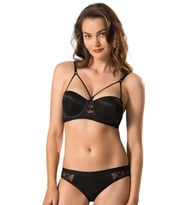 Le Jardin 5030-B Destekli-Balenli Cassie Bra Sütyen Takımı (Bordo)