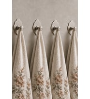 4 ADET ÇİÇEK TASARIM- Paslanmaz Çelik Banyo Askısı/Bornoz Askısı / Havlu As