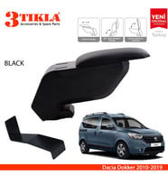 Dacia Dokker 2010-2019 Delmesiz Çelik Ayaklı Siyah Kolçak Kol Dayama