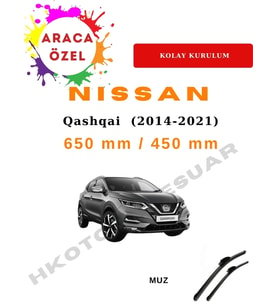 Nissan Qashqai  (2014-2021)  Araca ÖZel Silecek Ön İki Muz