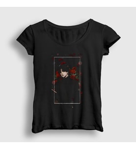 Presmono Kadın Siyah Chrollo Lucilfer V1 Anime Hunter X Hunter T-Shirt 267879tt