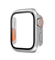 Apple Watch 44mm - Watch Ultra 49mm Kasa Dönüştürücü ve Ekran Koruyucu Zore Watch Gard 25 (Gri)
