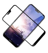 Nokia X6 Temperli Cam Full Ekran Koruyucu (Siyah)