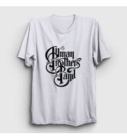 Presmono Unisex Beyaz Logo The Allman Brothers Band T-Shirt 465873tt (Beyaz)