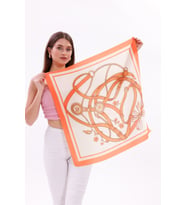 Altın Zincir Model Fular Bandana Şal Estascarf 70x70 Cm