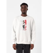 Detective Conan Anime Shinichi Kudo Beyaz Erkek 2ip Sweatshirt