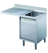 Electrolux Professional Tezgahaltı Bulaşık Makinesi İçin Dolaplı Tezgah, Tek Evyeli, Damlalığı Solda - 1200 Mm MARMSXN