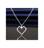 Pixel Kalp Heart Kolye Unisex Gümüş Renk