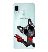 PrintiFy Samsung Galaxy A30 ile Uyumlu 1mm Slim Fit Köpek 2 050e Baskılı Şeffaf  Kılıf