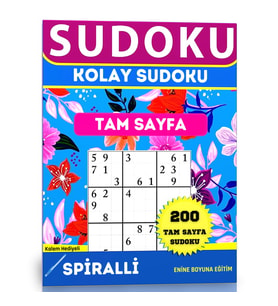 Kolay Sudoku Tam Sayfa (200 Süper Sudoku Kalem Hediyeli)