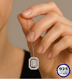 Premium Tasarım 925 Ayar Gümüş Kolye Farklı Model Seçenekleri (Model 4)