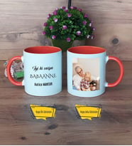 Babaanneye Hediye Kupa Bardak Turuncu Fotoğraflı Anneler Günü Hediyesi