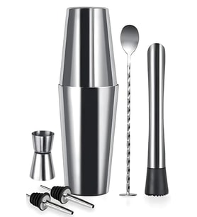 Vosco 6 Parça Avantajlı Kokteyl Set Boston Shaker (750ml)