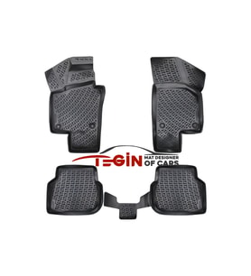 Volkswagen Jetta 3D Havuzlu Paspas 2010-2019 Siyah (Karışık)
