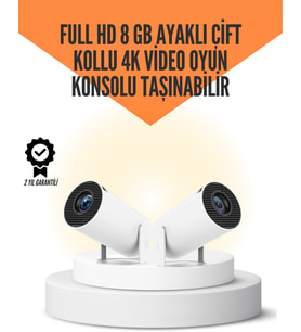 10.000 Oyun Destekli, Çift Kollu 4K Projeksiyon – HDMI, USB, AUX, Ethernet Yok