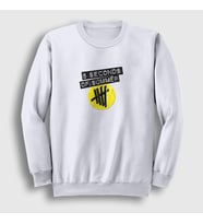 Presmono Unisex Beyaz Logo V2 5 Seconds Of Summer Sweatshirt 383698tt (Beyaz)
