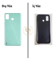 Tecno Spark 6 Go Yeşil Arka Kapak Arka Cam Batarya Kapağı Lazer Kesim Kapak Pil Kapağı Back Cover