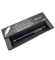 Signator® C524 Slim Lacivert Gold Tükenmez Kalem  İsme Özel Kalem  Hediyelik Kalem (Karışık)